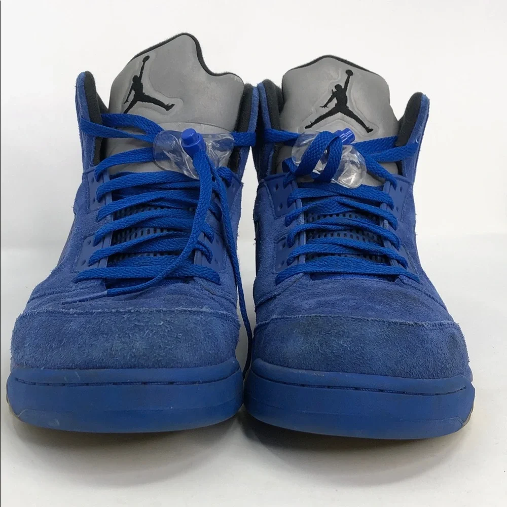Air Jordan 5 Retro Blue Suede 136027-401 Authentic Men’s Sneakers - Size 11.5